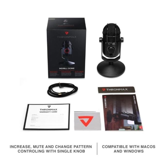 Murah Thronmax Microphone Mdrill Dome M3 Usb