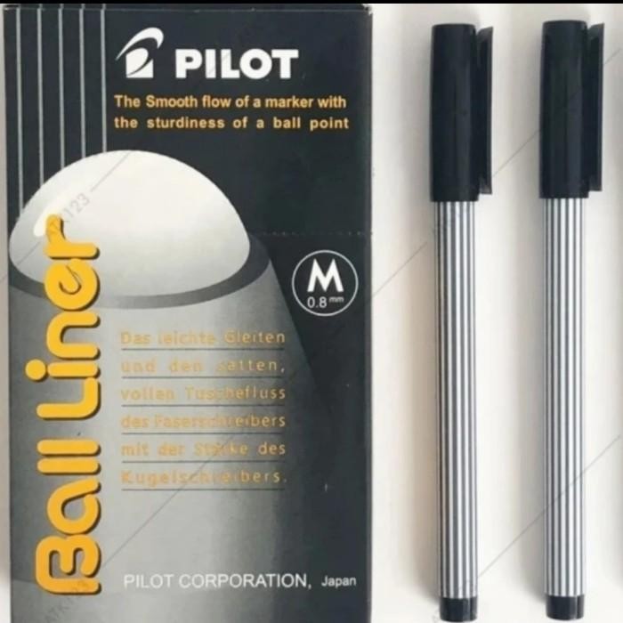 

Pulpen Pilot Ball Liner 0.8mm Ballpoint Pilot Ball Liner Satu Lusin