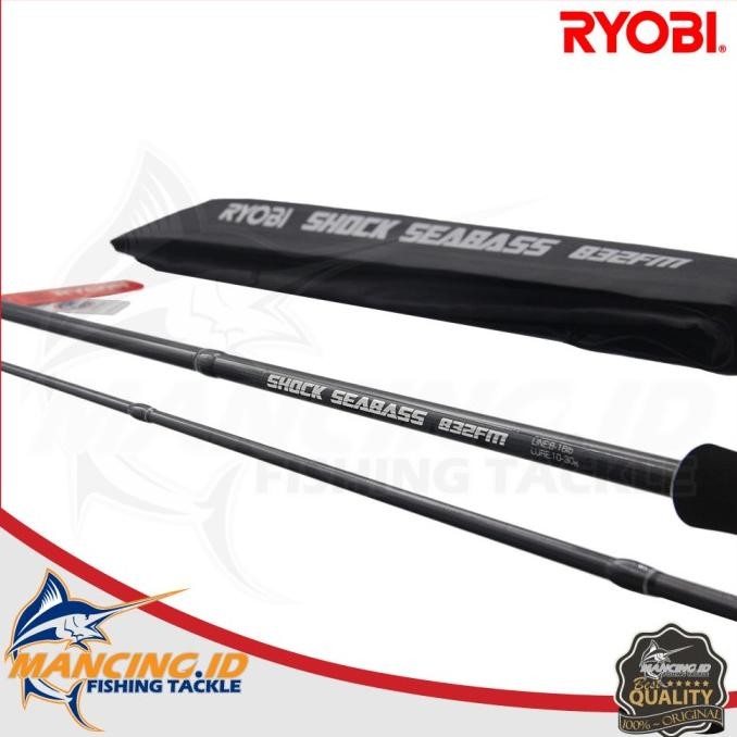 Joran Pancing Ryobi Shock Seabass 1002FM (Fuji) Fishing Rod Spinning