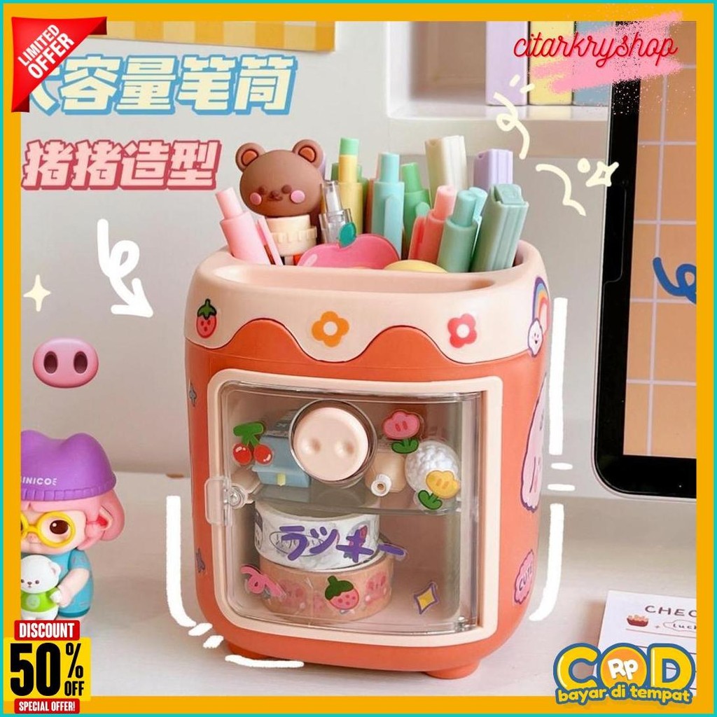 

Modis Multifungsi 2-Tier Laci Kotak Penyimpanan/Multifungsi Lucu Tempat Pena/Kantor Desktop Penyimpanan Pena Case St145 Terlengkap Dan Termurah