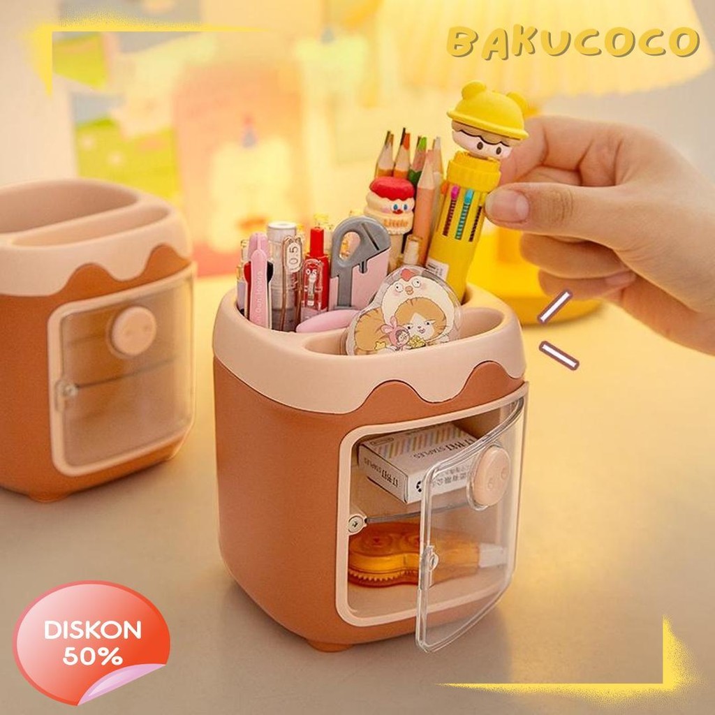 

Modis Multifungsi 2-Tier Laci Kotak Penyimpanan/Multifungsi Lucu Tempat Pena/Kantor Desktop Penyimpanan Pena Case St145 Terlengkap Dan Termurah