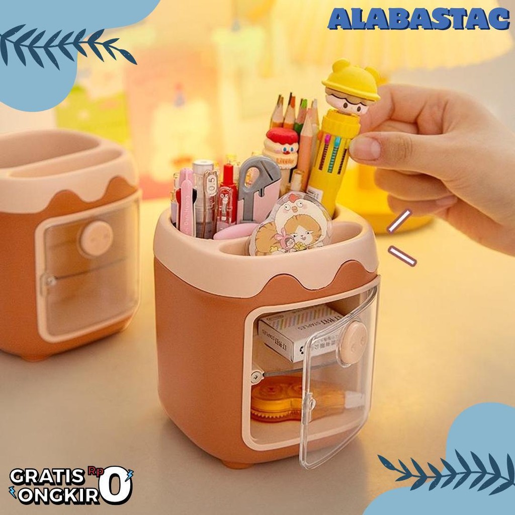 

Modis Multifungsi 2-Tier Laci Kotak Penyimpanan/Multifungsi Lucu Tempat Pena/Kantor Desktop Penyimpanan Pena Case St145 Diskon