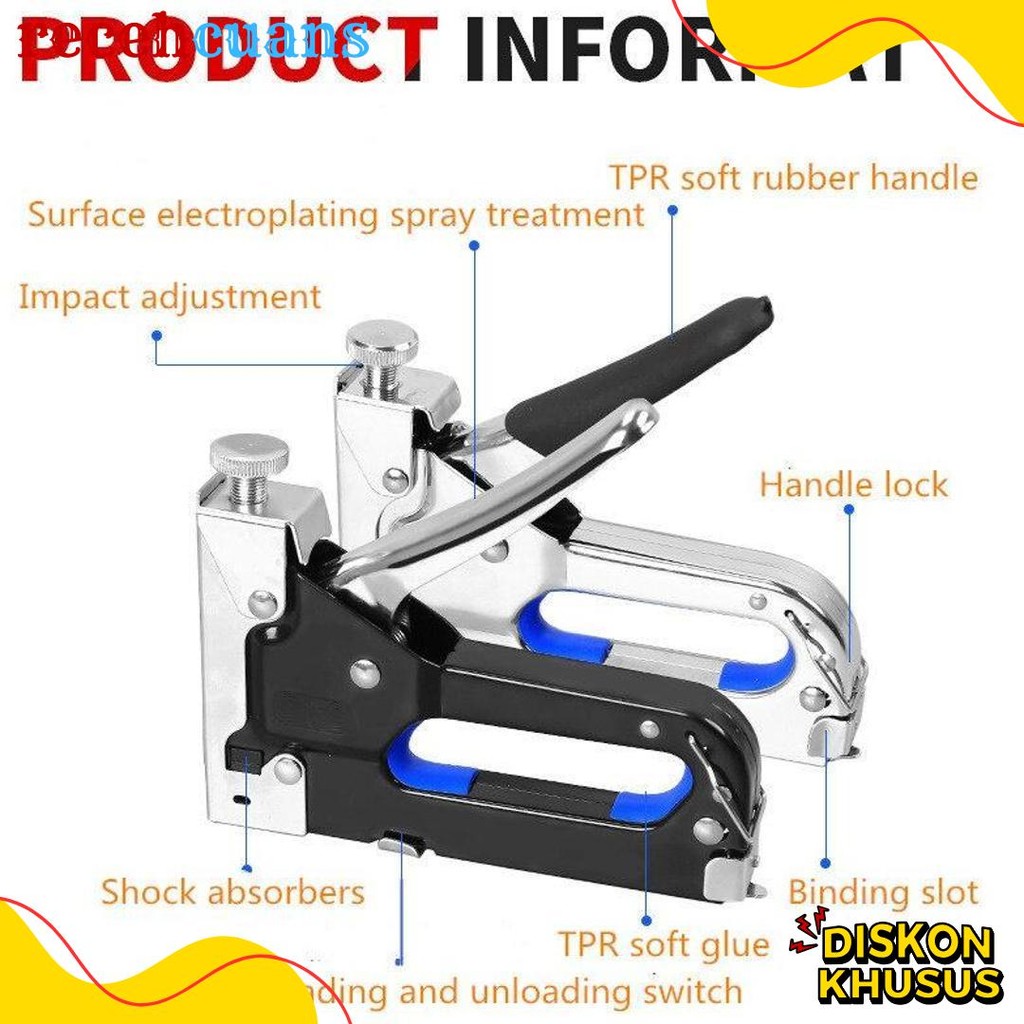 

Staples Gun Tacker Mollar 3 In 1 / Staple Jok Tembak Hekter 3 Way Dapat 3 Jenis Paku/3 In 1 Staples Gun Tacker Mollar Flash Sale! Diskon Hingga 70%