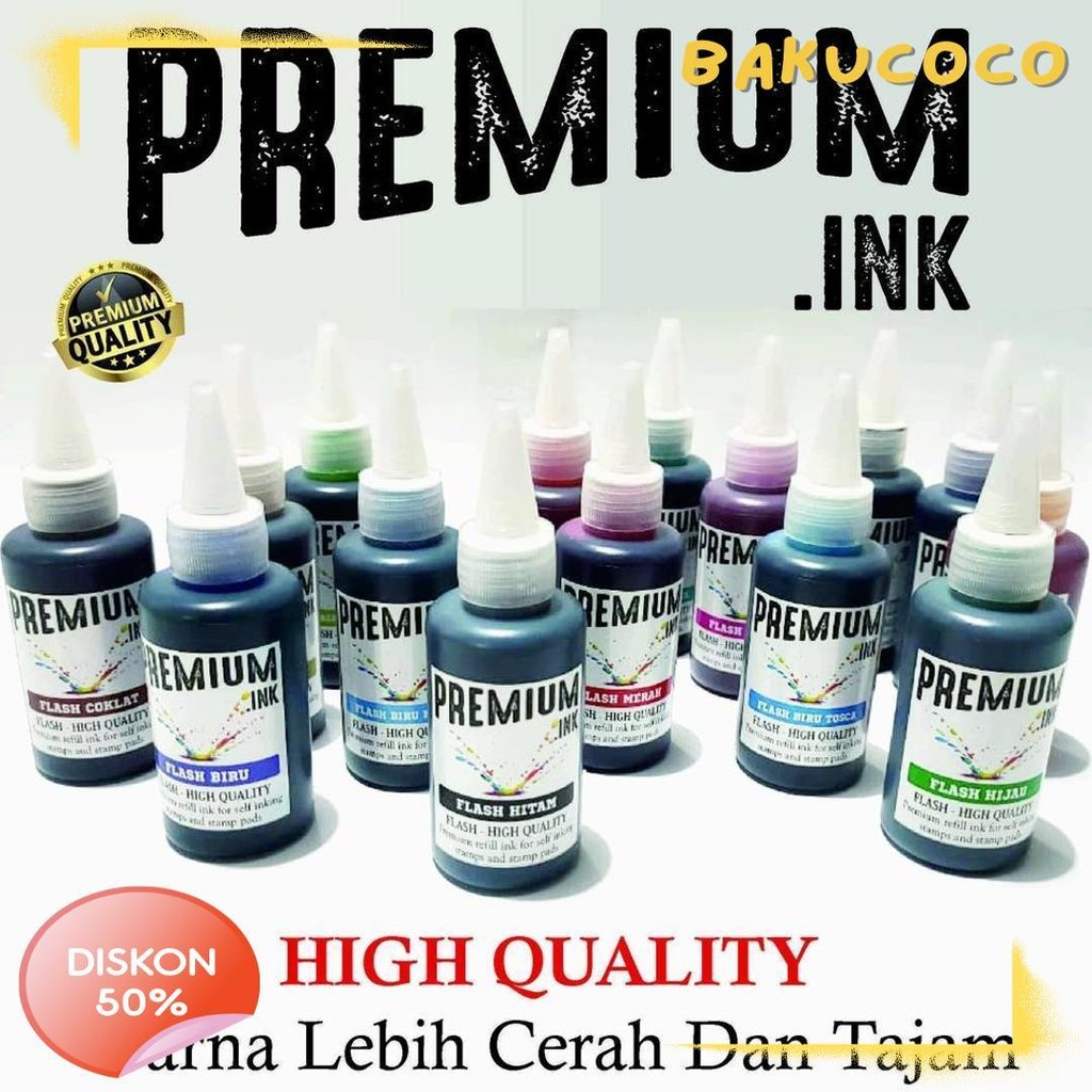 

Tinta Stempel Flash Otomatis 15 Varian Warna Kualitas Premium - Flash Ink Premium - Tinta Flash Refill Isi 100 Ml Flash Sale! Diskon Hingga 70%