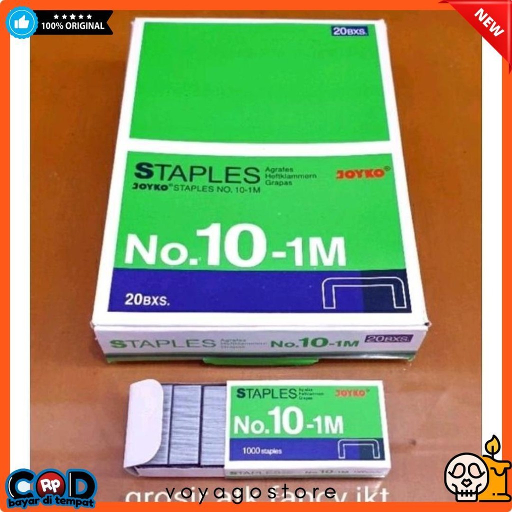 

( 1 Dus = 20 Pak Kecil ) 10-1M Staples Steples Isi Stapler Stepler Neces Joyko No. 10 - 1M Kecil Diskon