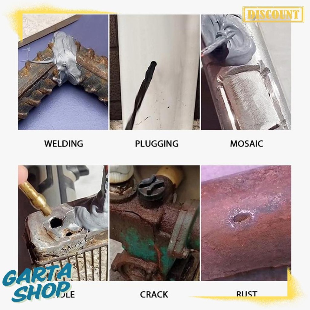 

100G Untuk Reparasi Mobil / Rumah (Lem Besi Kayu Kaca Plastik Karet Metal)Lem Perekat Super Pasta Perbaikan Metal Casting Glue Diskon Setengah Harga