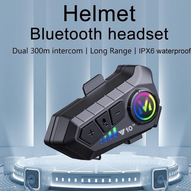 INTERCOM HELM BLUETOOTH HEADSET HELMET MOTORCYCLE BLUETOOTH HEADSET HANDS FREE CALL KIT IPX6 WATERPR