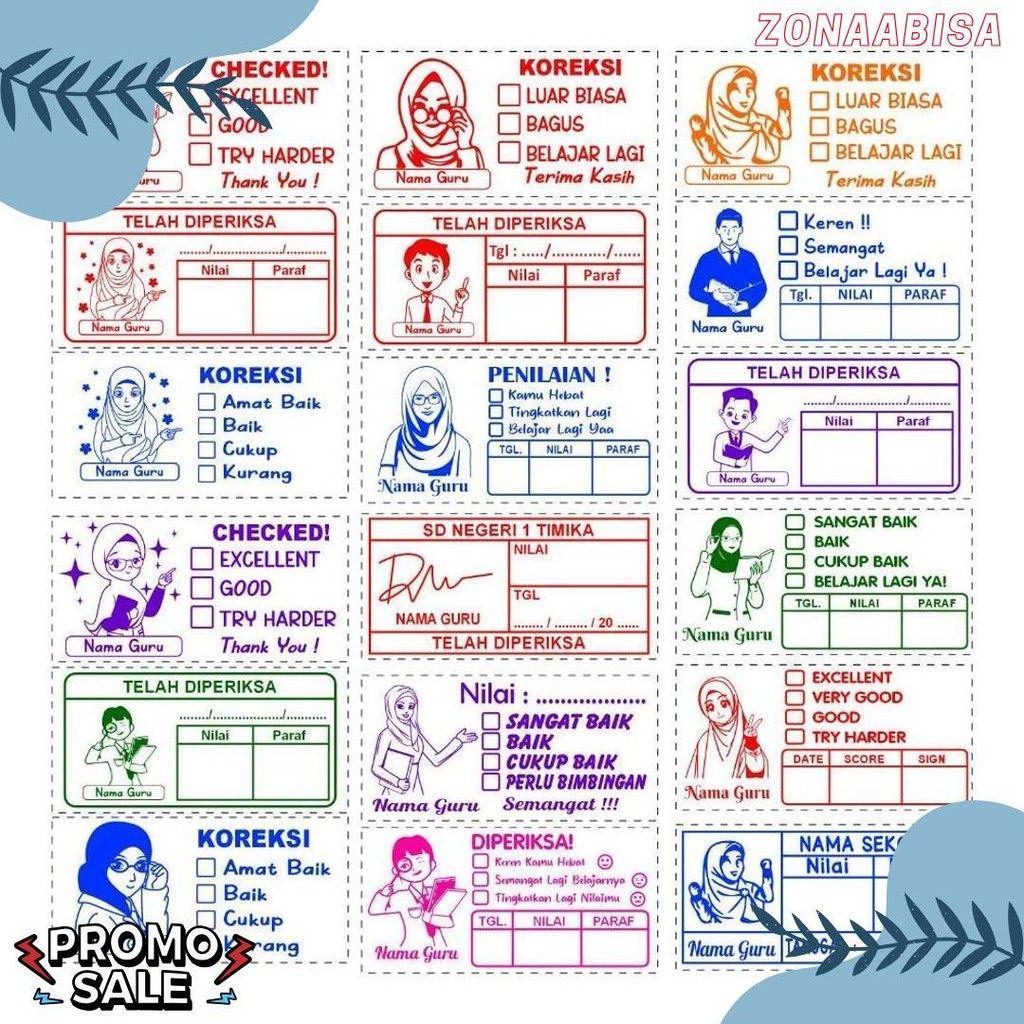 

Stempel Nilai Guru / Penilaian / Koreksi / Checked Diskon