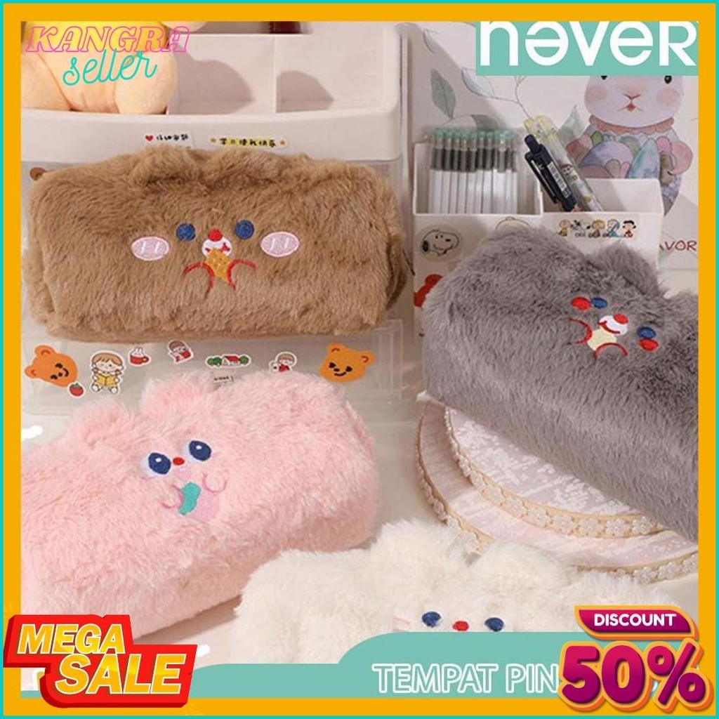 

Never Official- Tempat Pensil Bulu Soft Cute/ Tas Pensil Kosmetik/ Pouch Makeup Kecil Diskon