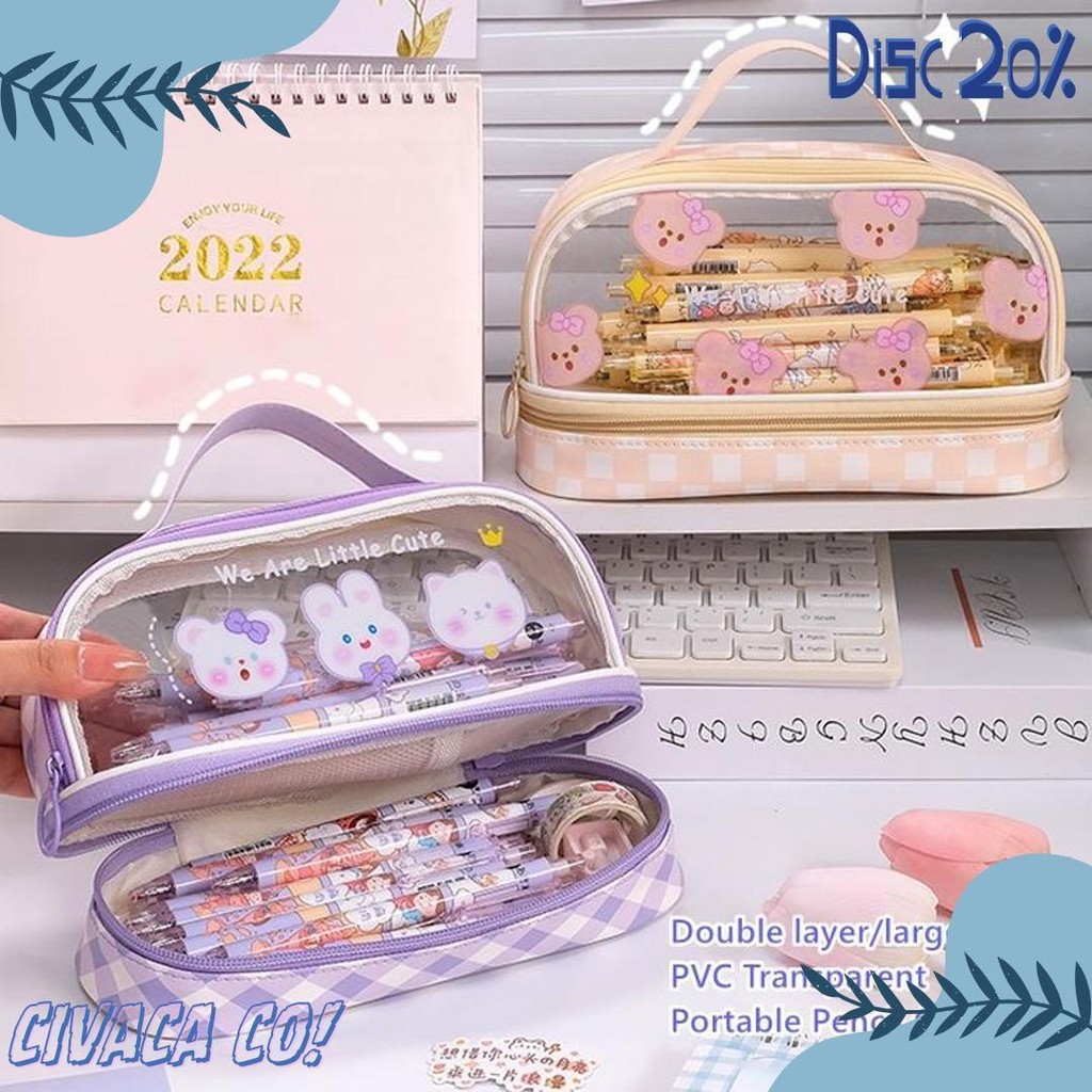

Kartun Baru Kapasitas Pen Bag Storage Bag Untuk Mahasiswa Sma Junior Portable Cute Simple Stationery Box Terlaris! Produk Ini Banyak Dicari