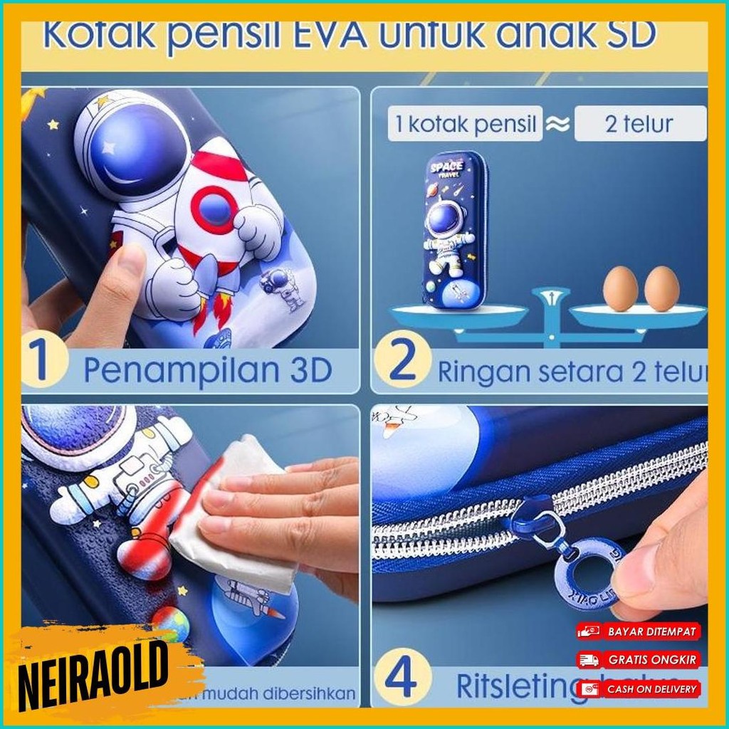 

Hoptech- Aimilo Tempat Pensil 3D Anak Kartun Stationery Kotak Pensil Alat Tulis Perlengkapan Sekolah Diskon Setengah Harga