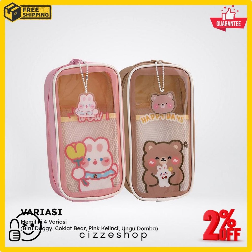 

Pencil Case Tempat Pensil Anak Transparan Motif Kartun Korean Style / Tempat Alat Tulis Perlengkapan Sekolah Multifungsi/TempatPulpen Bunda A61 Flash Sale! Diskon Hingga 70%