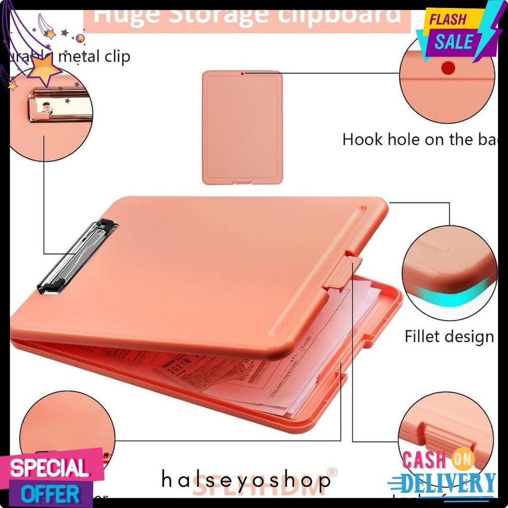 

Clipboard + Storage Alas Papan Ujian / Papan Jalan 2In1 / Clipboard 2 In 1 / Clip Board A4 Terlengkap Dan Termurah