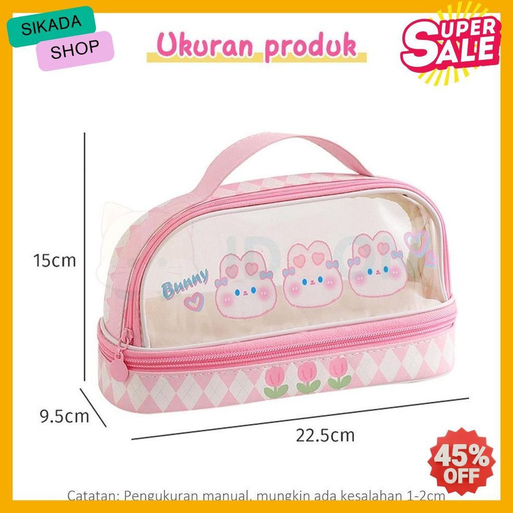 

Idoon Pencil Case Transparan Korea Tempat Pensil Besar Dua Lapis Kotak Pensil Tempat Pola Hewan Lucu Flash Sale! Diskon Hingga 70%