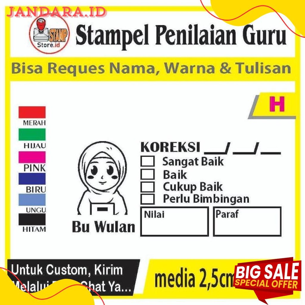 

Stempel Penilaian/Ganti Nama, Gambar Dan Warna/Cap Guru/Stampelbuguru Diskon