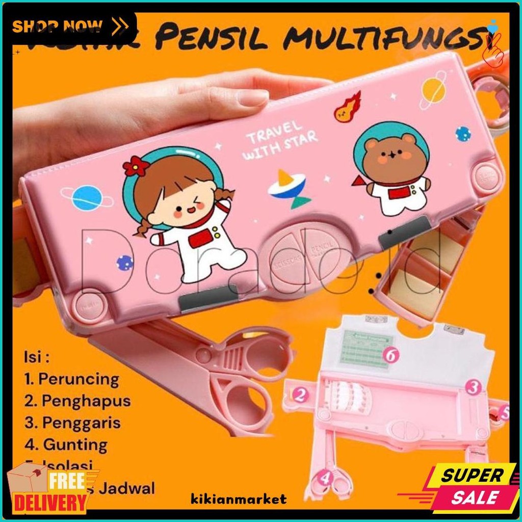 

Kotak Pensil Multifungsi Lengkap Peruncing Gunting Isolasi Penghapus Penggaris Terlengkap Dan Termurah