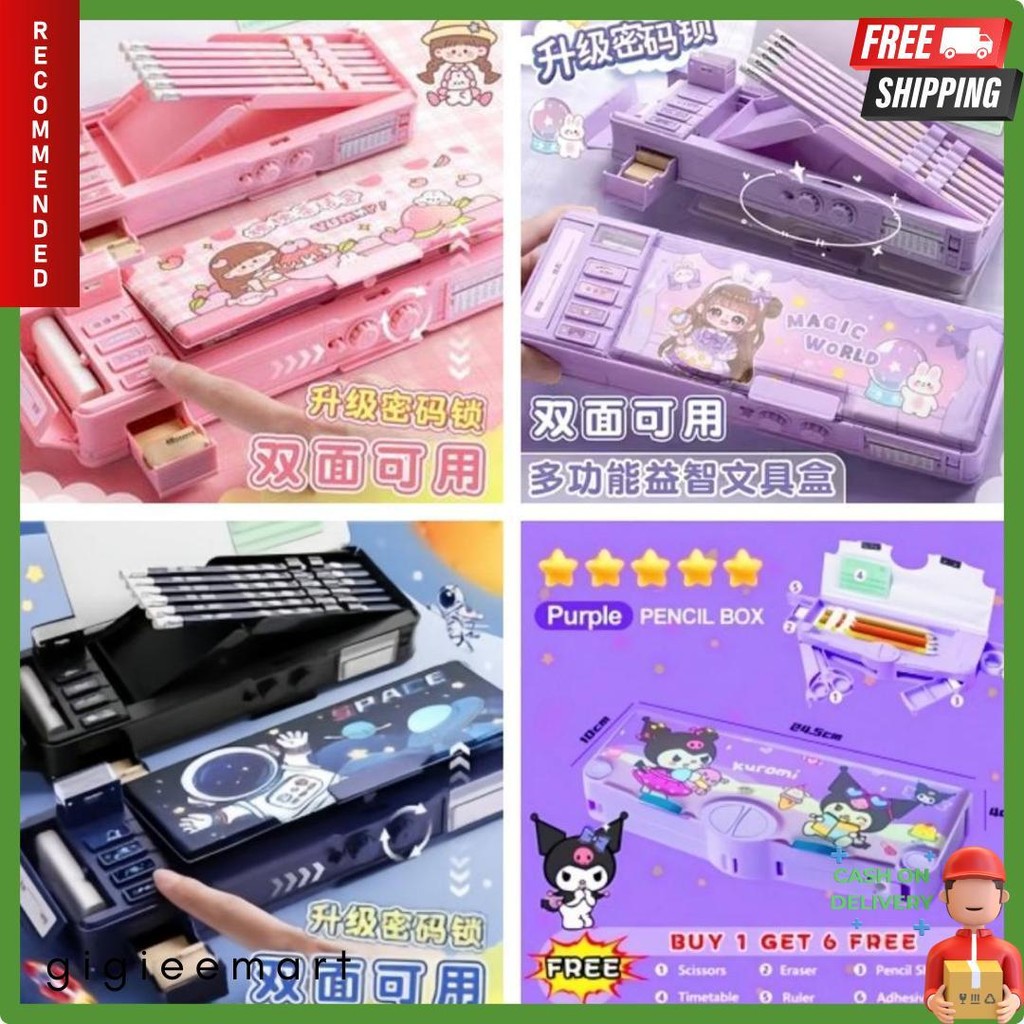 

Tempat Pensil Multifungsi Motif Unicorn / Dinosaurus / Astronot Untuk Anak Tk/Kotak Pensil Pola Kartun Lapisan Ganda Tunggal Dengan Rautan Kapasitas Diskon