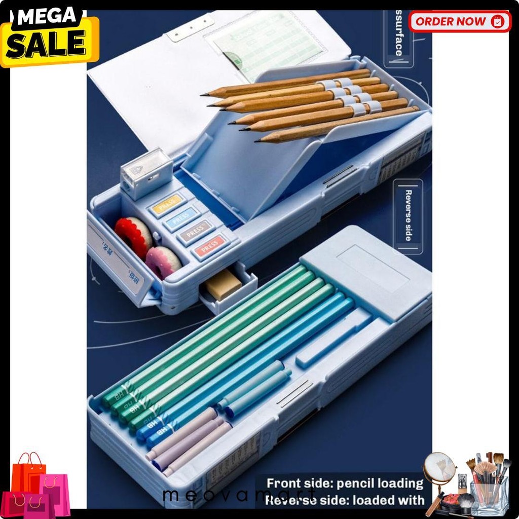 

Tempat Pensil Multifungsi Motif Unicorn / Dinosaurus / Astronot Untuk Anak Tk/Kotak Pensil Pola Kartun Lapisan Ganda Tunggal Dengan Rautan Kapasitas Diskon