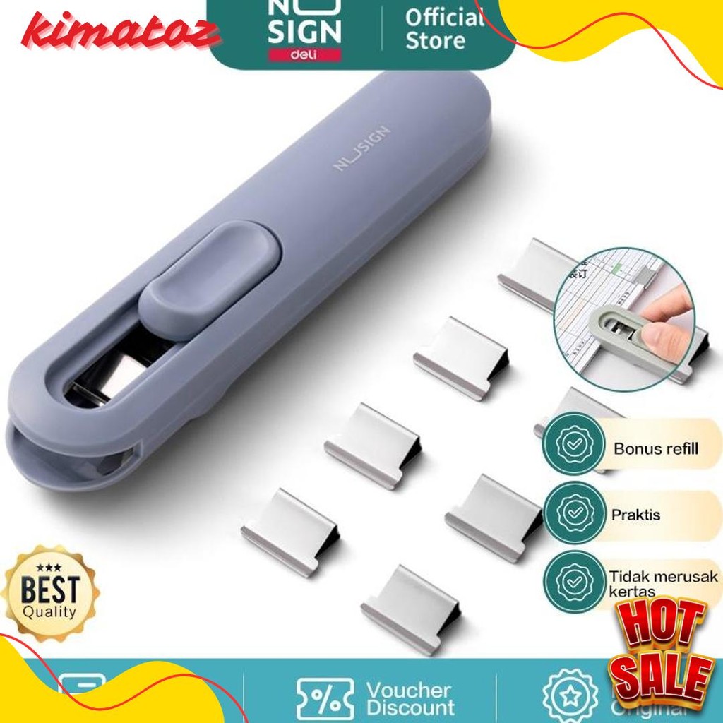 

Nusign Fastener / Binder Clip / Penjepit Kertas Otomatis Gratis 8 Buah Clip Ns085 Flash Sale! Diskon Hingga 70%
