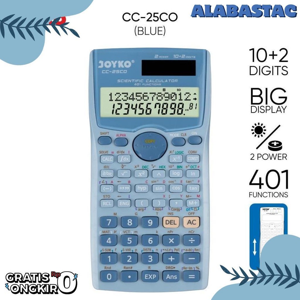 

Joyko Cc-25Co ~ Kalkulator Sekolah Scientific Calculator Color Cc25Co Kuliah Terlengkap Dan Termurah