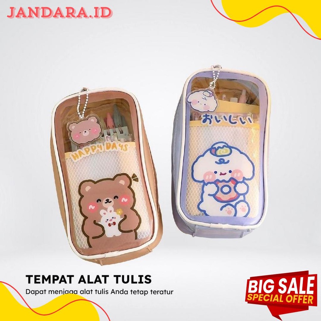 

Pencil Case Tempat Pensil Anak Transparan Motif Kartun Korean Style / Tempat Alat Tulis Perlengkapan Sekolah Multifungsi/TempatPulpen Bunda A61 Diskon