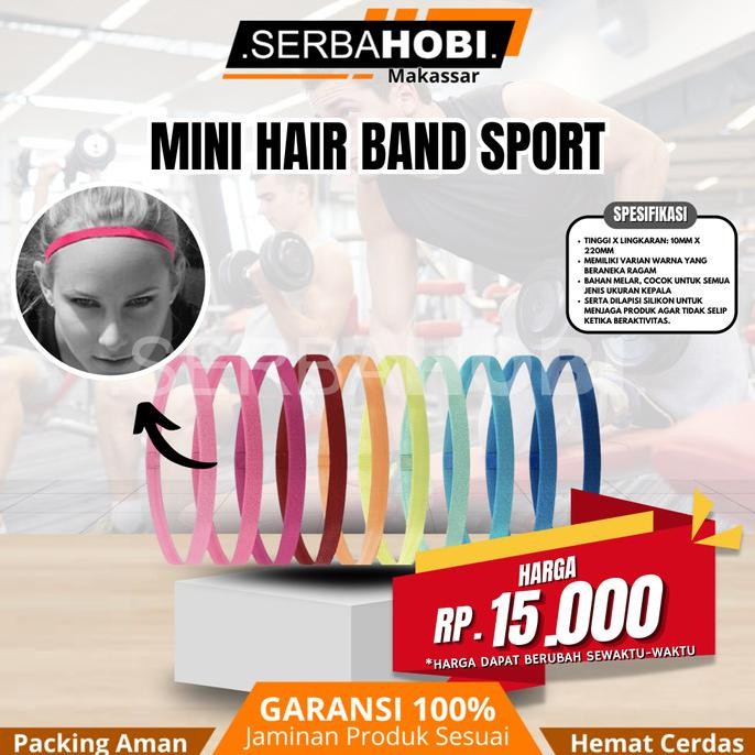=====] Mini Hairband Olahraga Aneka Warna / Hairband Sport Wannafit