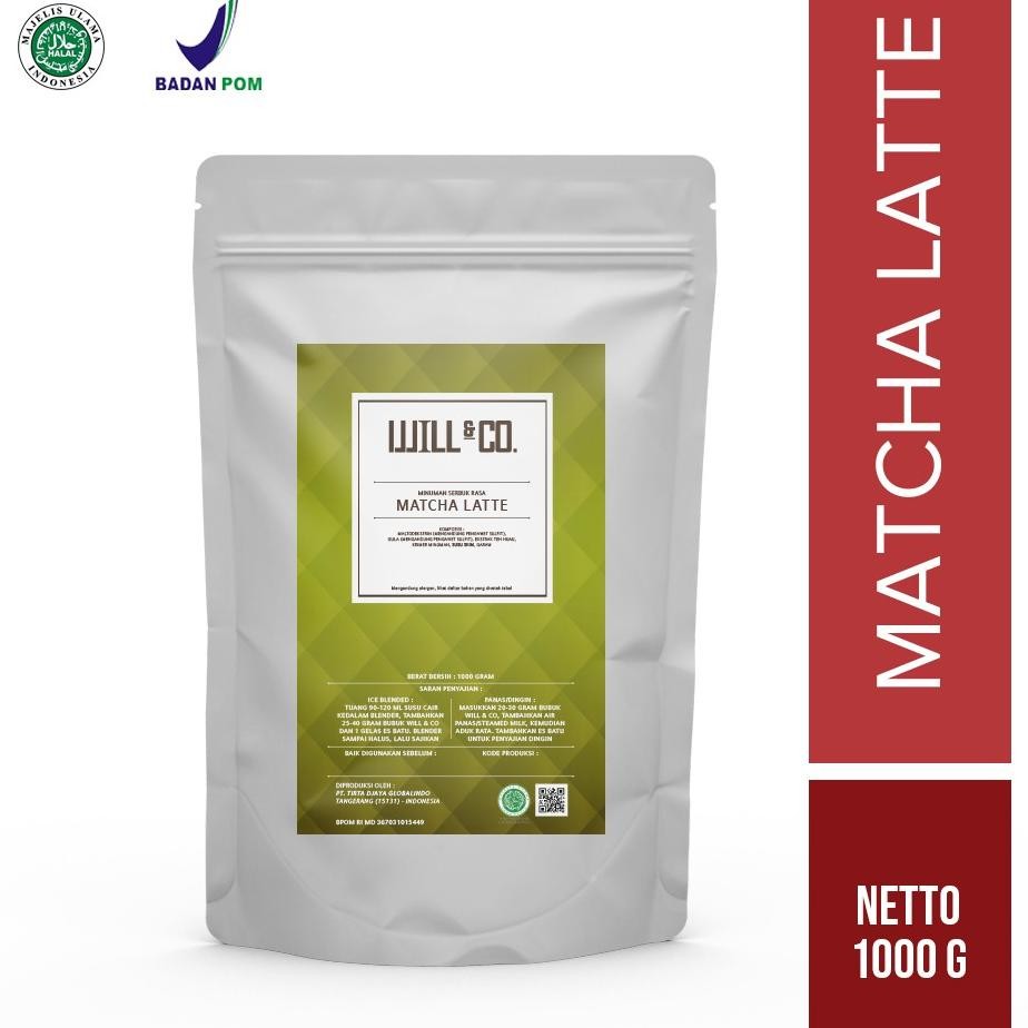 

Willco Matcha Latte Powder 1G Bubu Numan Matcha Creamy Wangi