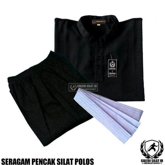 Sragam Silat Polos Tanpa Logo - Baju Pencak Silat Polosan Untuk Pemula / Anggota Baru - Sakral Kanci