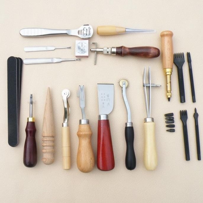 

Baru Set Alat Kerajinan Kulit Diy 18 In 1 Leather Tool Set Junetree - Wa134 Premium