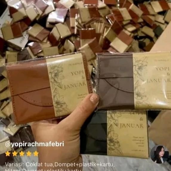 dompet sovenir murah paket 100pcs plus kartu dan plastik AS01
