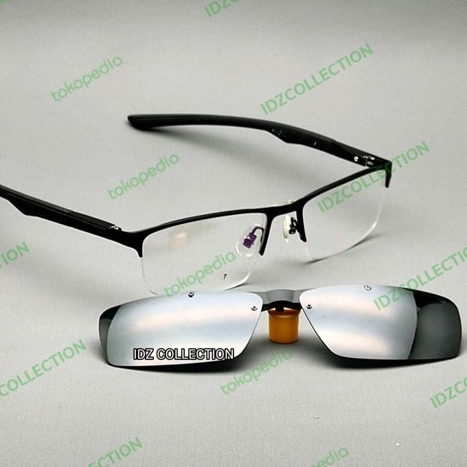 (Good) Kacamata Nike Clip On Hitam Doff Frame Kacamata