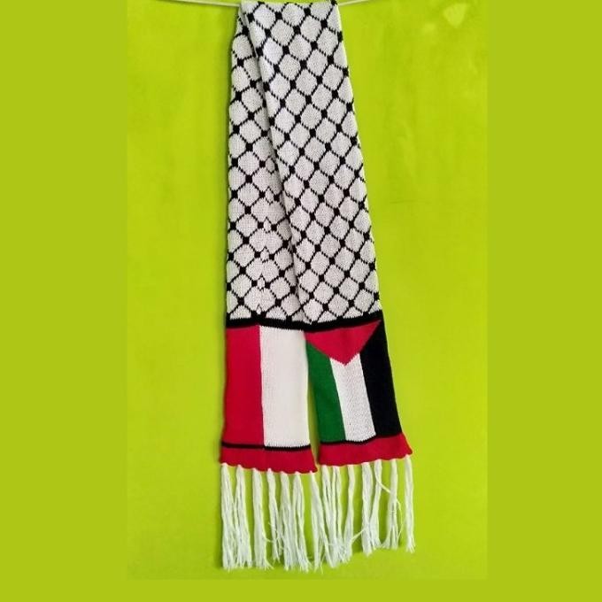 (Good) SYAL PRIA PALESTINA RAJUT TEBAL / syal pria wanita palestina