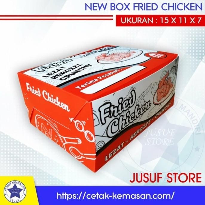 

(Good) Kotak Kemasan Makanan Paper Box Ayam Fried Chicken Ivory ISI 40 PCS