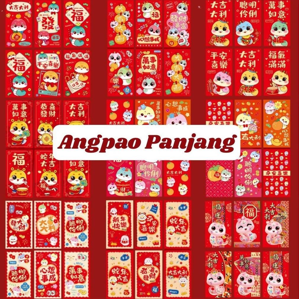 

Ter-46 Angpao Panjang Imlek Tahun Ular Snake Year 2025 Isi 6 Amplop Siao Bergambar Lucu Unik