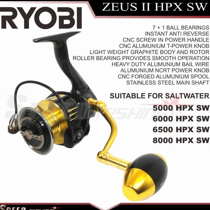 (Promo) Ryobi Zeus Ii 6000 X Reel Ryobi Zeus 6000X Sw Pancing Laut Bestseller