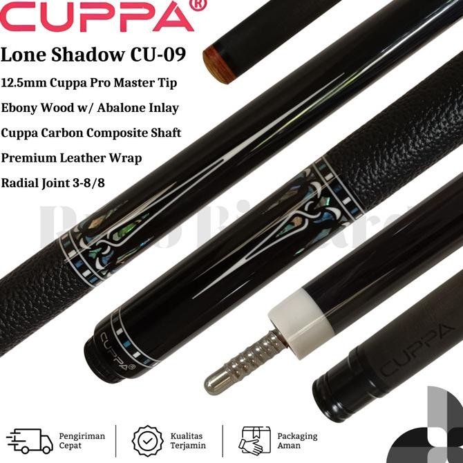 Murah Cuppa Lone Shadow CU-09 Ebony | Stick Billiard Premium - Ryto BL Non COD