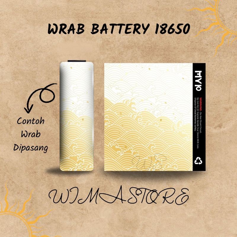 

*PromoGet2* Stiker Wrap Baterai 18650 V2 Abstrak Untuk Melindungi 3 Stiker Garskin HP/Case Custom Dan COD