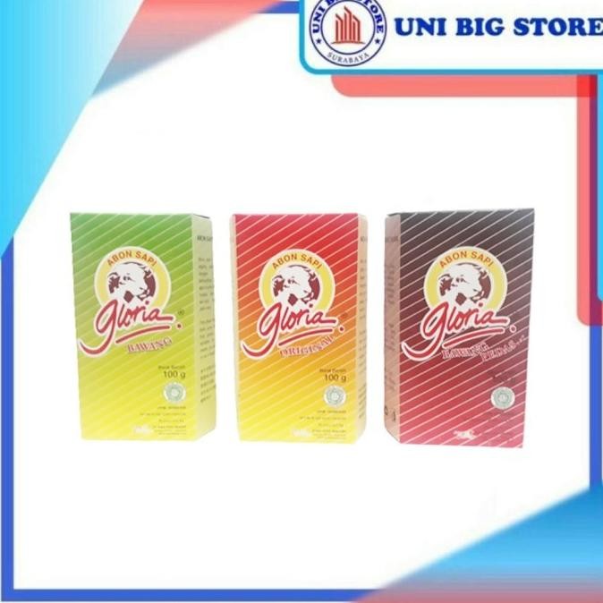 

(Good) Abon Sapi Gloria Box Kotak 100g Original / Bawang / Pedas
