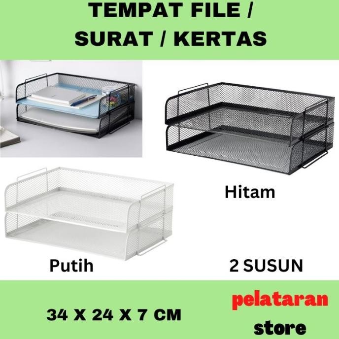 

Rak Tempat Penyimpanan Organizer Kertas File Dokumen Surat 2 Tingkat LN