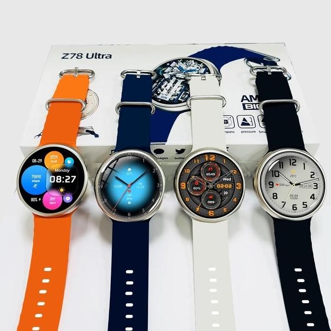 SMARTWATCH Z78 ULTRA AMOLED STUDIOWATCH NFC SUPPORT  ANDROID & IOS BLUETOOTH CHIPSET LAYAR PLASTIK B