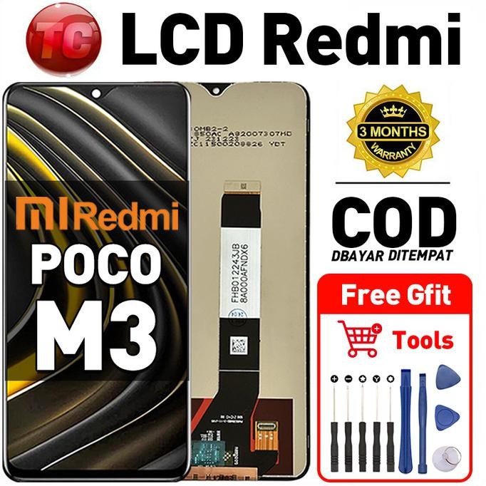 Original Lcd Redmi POCO M3 fullset ori asli Layar hp touchscreen Sentuh Versi Tinggi COD SAMD