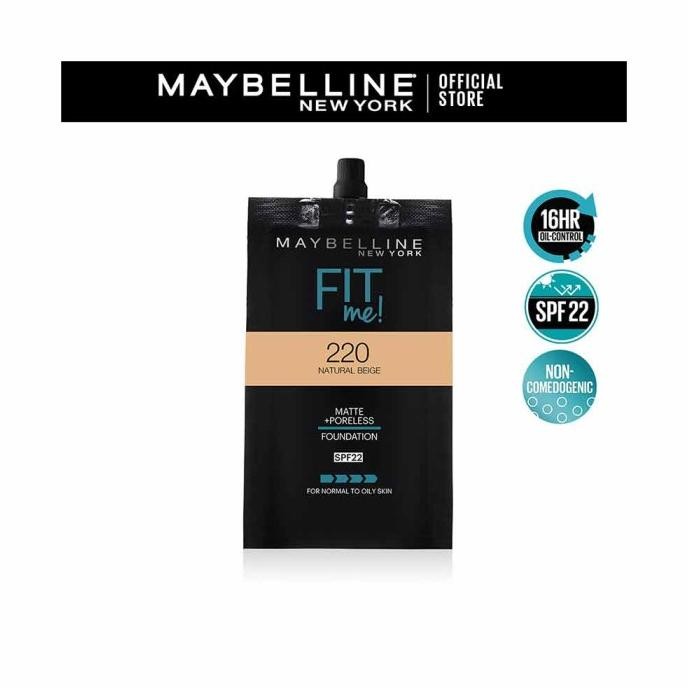 Murah [NOT FOR SALE] Maybelline FREE Fit Me Foundation Sachet Shade 220 Non COD