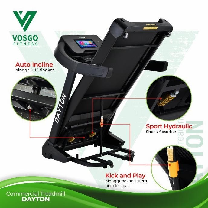 Murah Alat Fitness Treadmill Elektrik Commercial Dayton Vosgo Duplikat Non COD