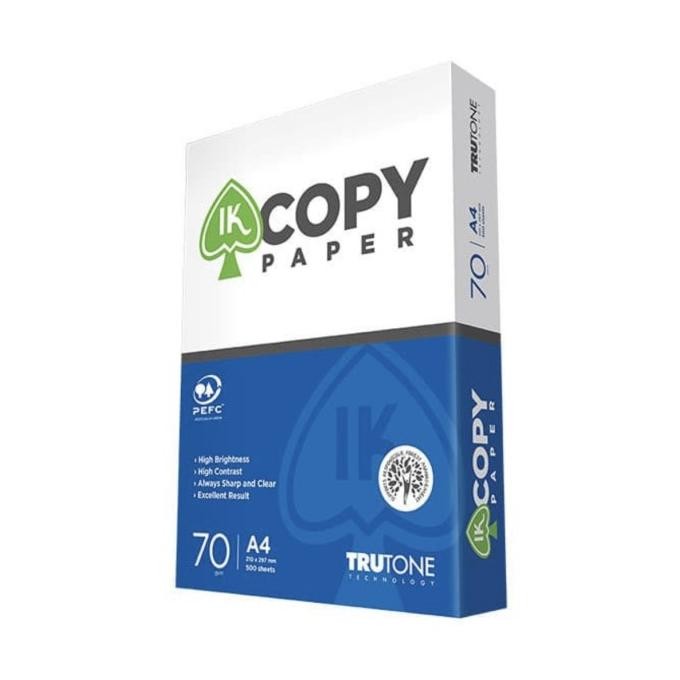 

TERLARIS - ik copy paper a4 70gsm/1 box 5 rim/khusus Gojek Grab