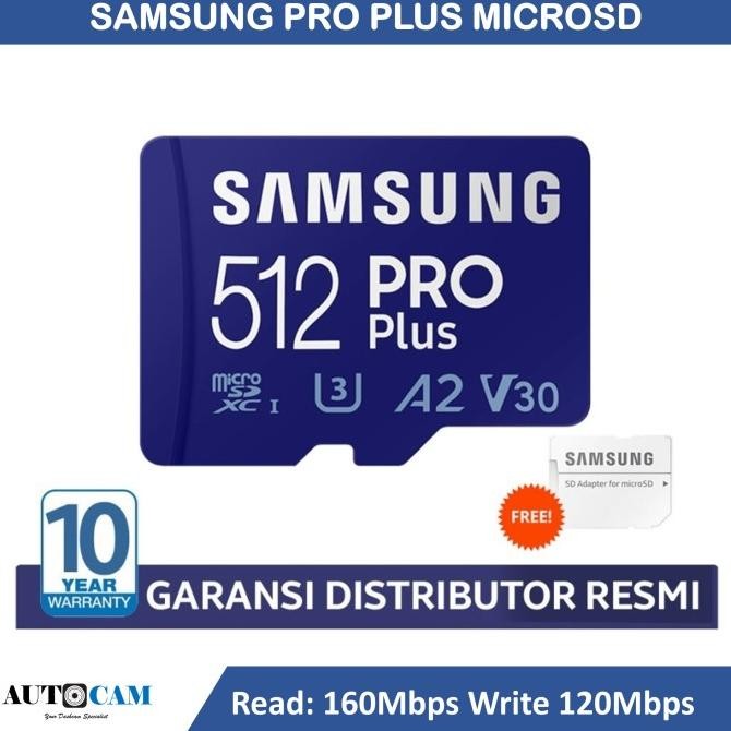 Original Samsung Pro Plus MicroSD 128GB 256GB 512GB Micro SD