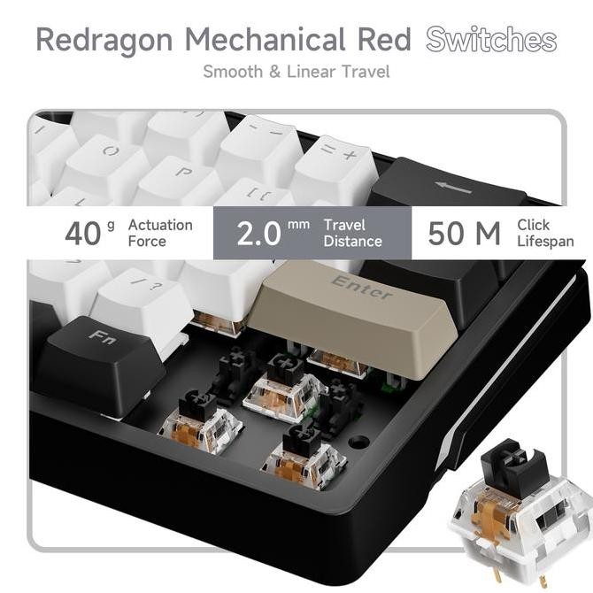 ZIFRIEND AG61  60% LAYOUT GASKET KEYBOARD MECHANICAL KEYBOARD PBT KEYCAPS RGB& SIDE STREAMER 3-PIN H
