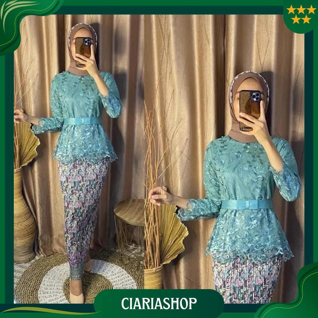 Rr Setelan Kebaya Aurora Pita//Set Kebaya Pinguin//Setelan Kebaya Modern Kekinian Terlaris//Kebaya W