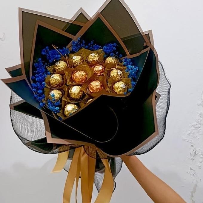 

Buket coklat ferrero rocher | buket wisuda / ulang tahun - 15 coklat Terlaris