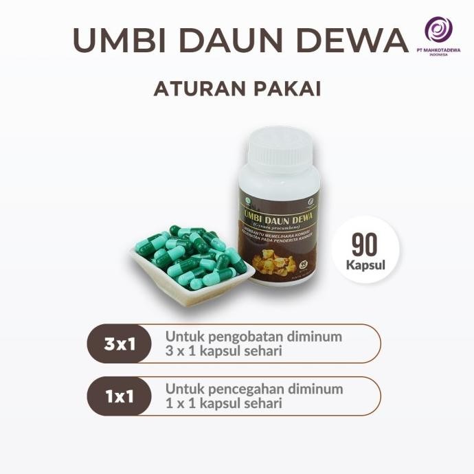 

Mahkotadewa Kapsul Umbi Daun Dewa Herbal Kanker Jamu Miom Obat Kista Alami Suplemen Benjolan Asli