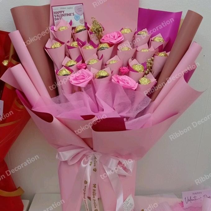 

Coklat Ferrero Rocher, Bunga Valentine, Coklat, Handbouquet Terlaris